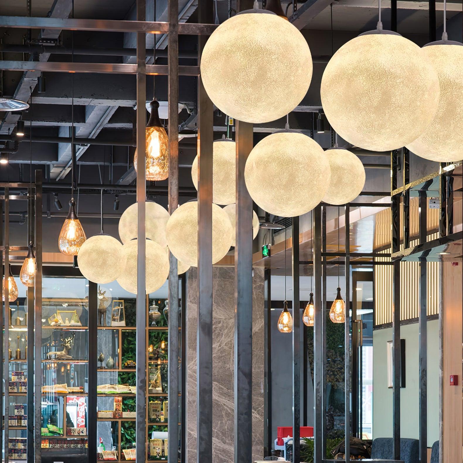 LunaraGlow Moonlight Pendant Lamp for Cozy Ambience - OpalDwell