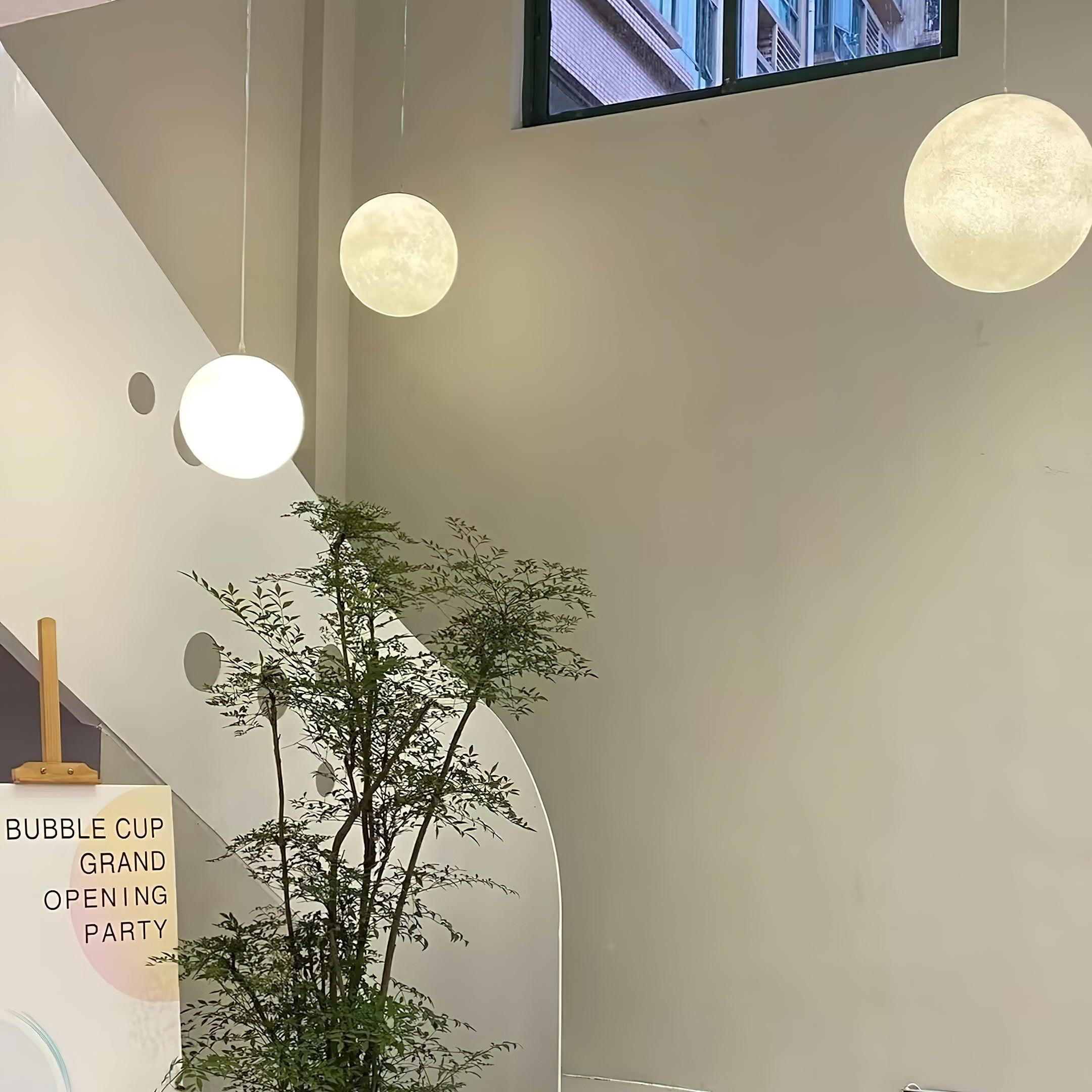 LunaraGlow Moonlight Pendant Lamp for Cozy Ambience - OpalDwell