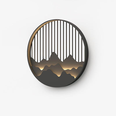 Cairncrest Outdoor Wall Lamp With Elegant Mountain Motifs - OpalDwell