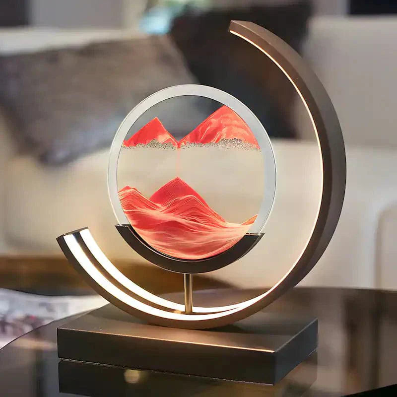 Hourglass Sands Desk Lamp With Warm Glow Accent Finish - OpalDwell