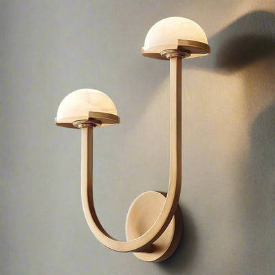 Alabaster Glow Wall Lamp Natural Mushroom Inspired Light - OpalDwell