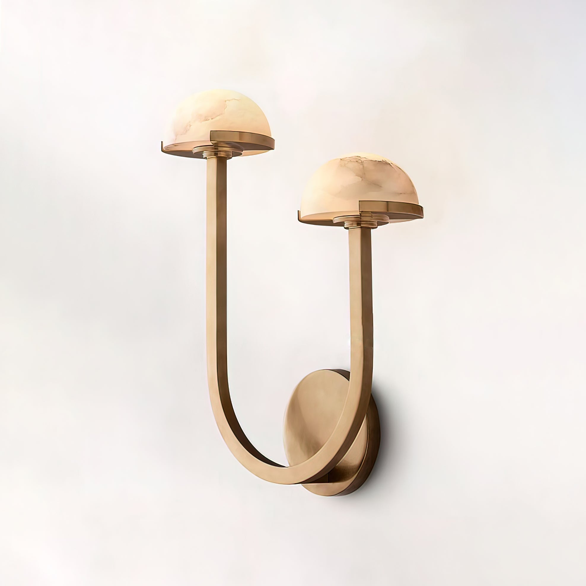 Alabaster Glow Wall Lamp Natural Mushroom Inspired Light - OpalDwell