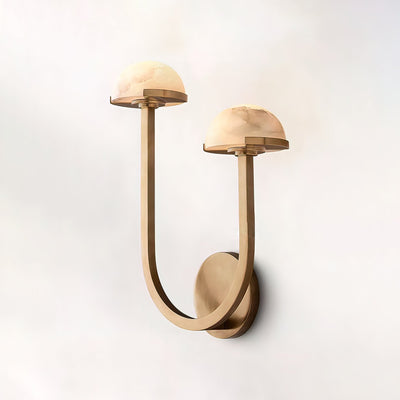Alabaster Glow Wall Lamp Natural Mushroom Inspired Light - OpalDwell