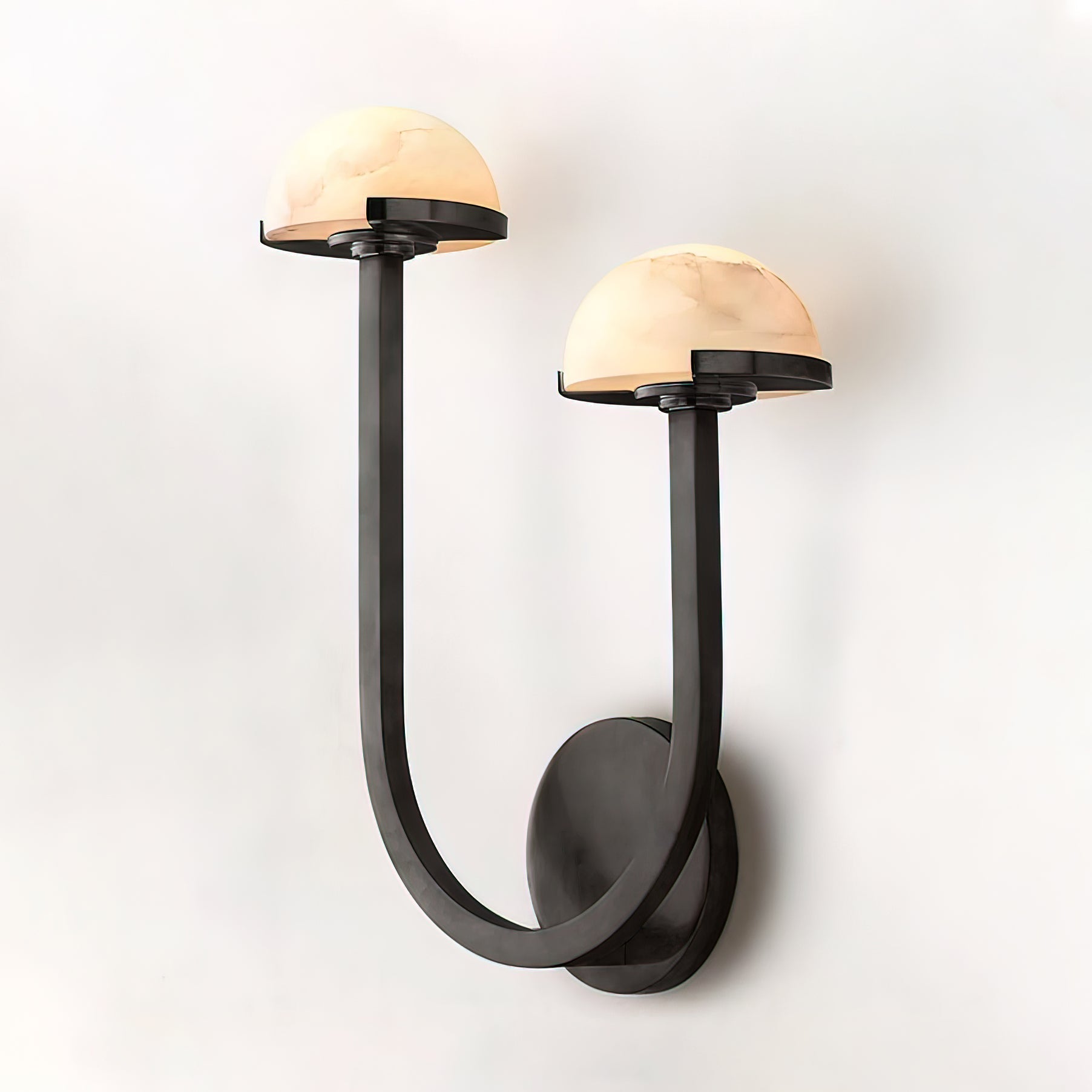 Alabaster Glow Wall Lamp Natural Mushroom Inspired Light - OpalDwell