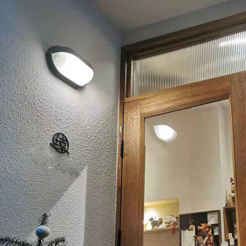 Maris Outdoor Wall Light With Industrial Ribbed Glass - OpalDwell