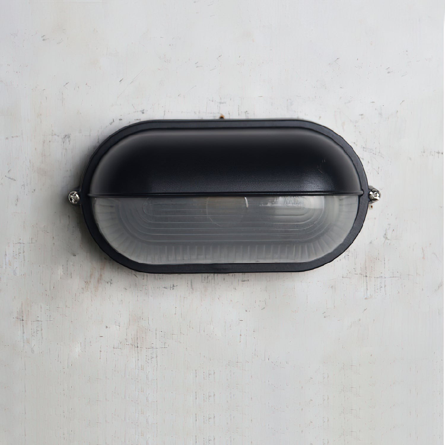 Maris Outdoor Wall Light With Industrial Ribbed Glass - OpalDwell