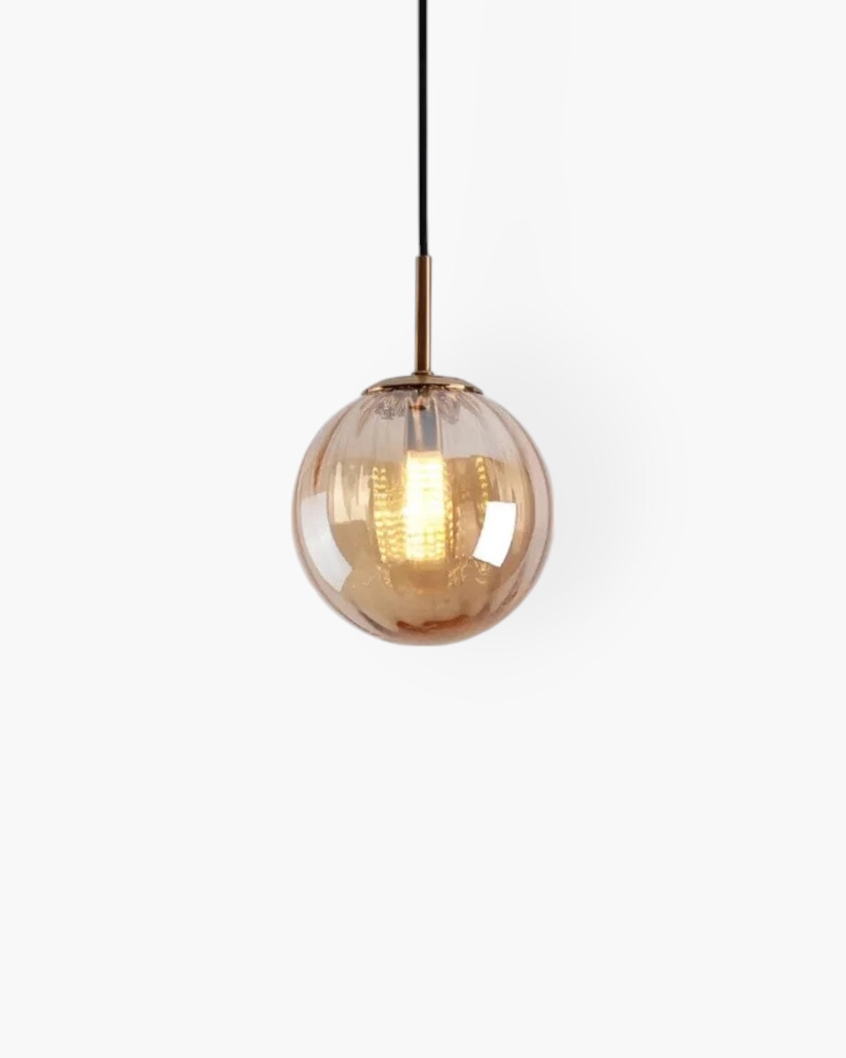 VeraLux Amber Glass Pendant Ceiling Light Vintage Warmth - OpalDwell