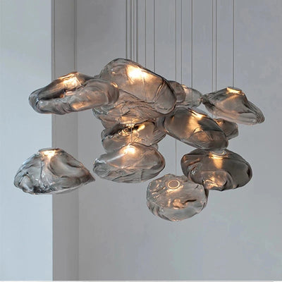 NimbusGlow – Whimsical Cloud-Inspired Glass Pendant Light - OpalDwell