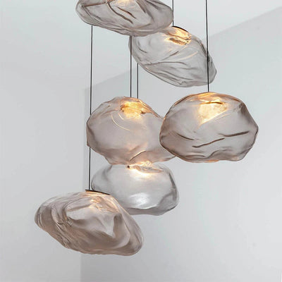 NimbusGlow – Whimsical Cloud-Inspired Glass Pendant Light - OpalDwell