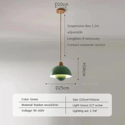 HavenOak Wooden Hanging Lamp Ambient Natural Pendant Light - OpalDwell