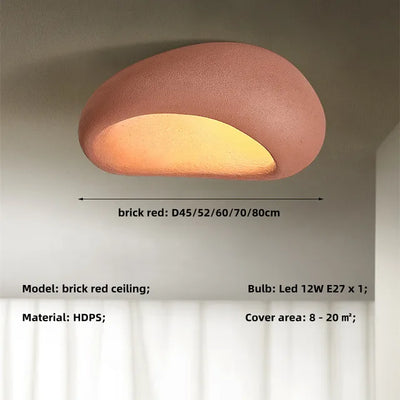 Yunari Glow Ceiling Light Japanese Wabi Sabi Decor - OpalDwell