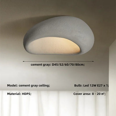 Yunari Glow Ceiling Light Japanese Wabi Sabi Decor - OpalDwell