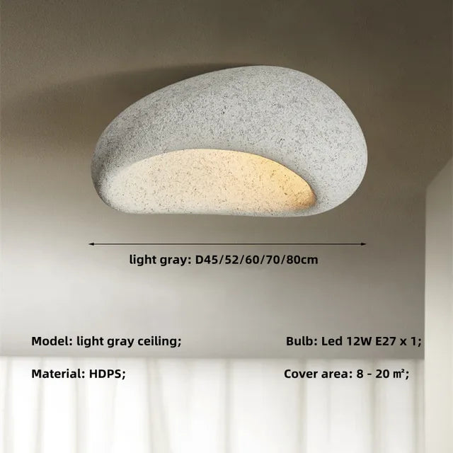 Yunari Glow Ceiling Light Japanese Wabi Sabi Decor - OpalDwell