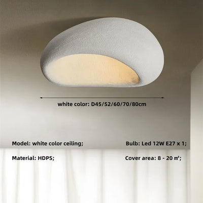 Yunari Glow Ceiling Light Japanese Wabi Sabi Decor - OpalDwell