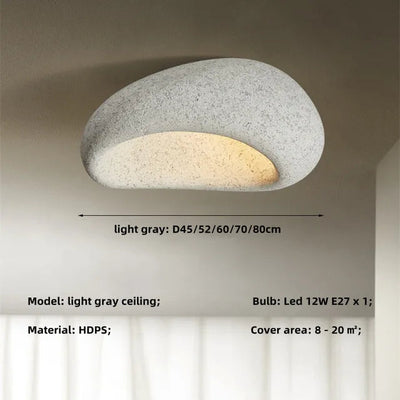 Kairoa Ceiling Light Japanese Inspired Wabi Sabi Glow With Ambient Light OpalDwell
