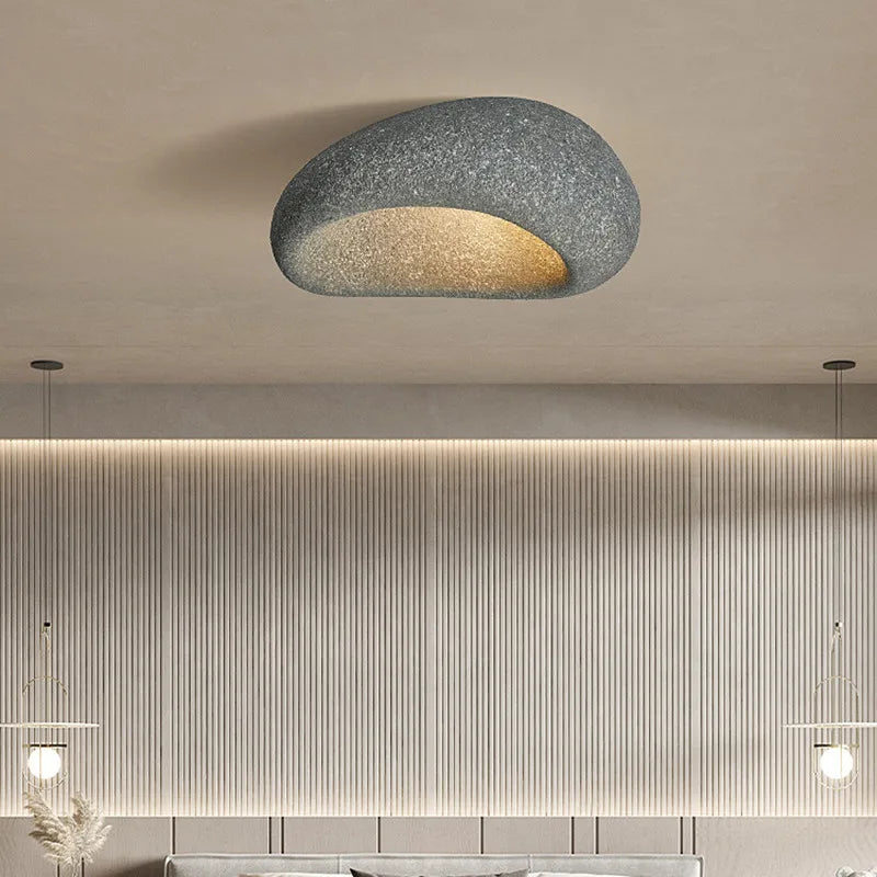 Yunari Glow Ceiling Light Japanese Wabi Sabi Decor - OpalDwell