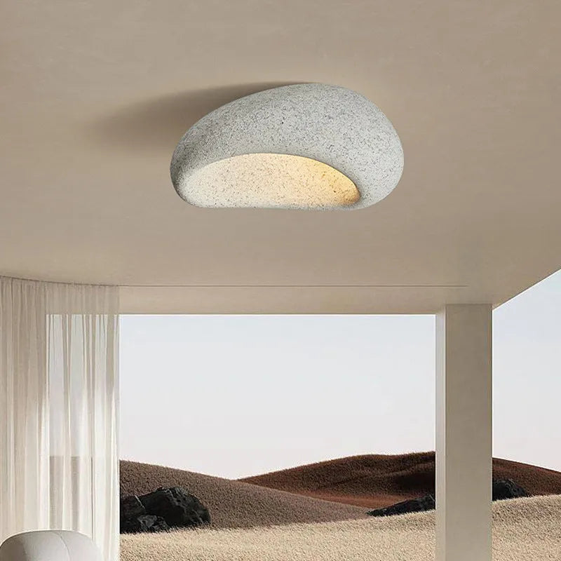 Yunari Glow Ceiling Light Japanese Wabi Sabi Decor - OpalDwell