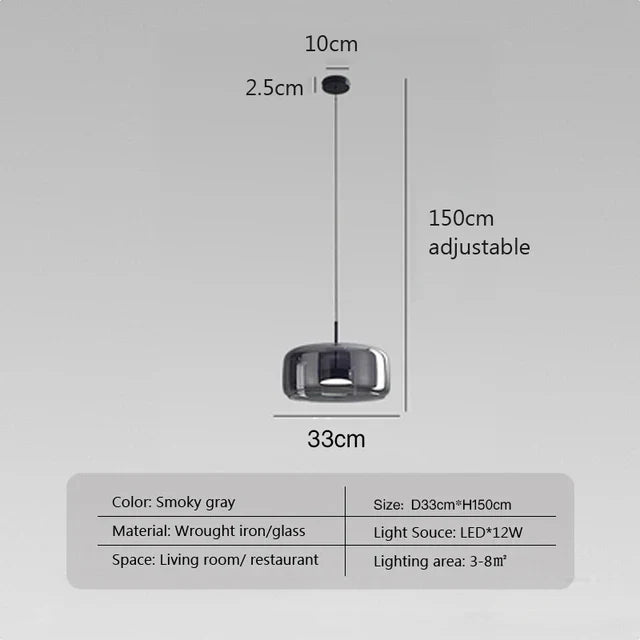 LumaNest Glass Lamp Minimalist Light for Bright Rooms - OpalDwell
