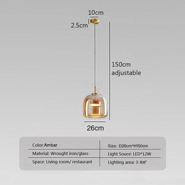 LumaNest Glass Lamp Minimalist Light for Bright Rooms - OpalDwell