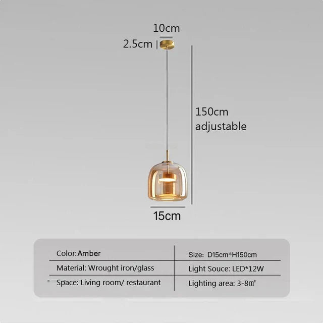 LumaNest Glass Lamp Minimalist Light for Bright Rooms - OpalDwell
