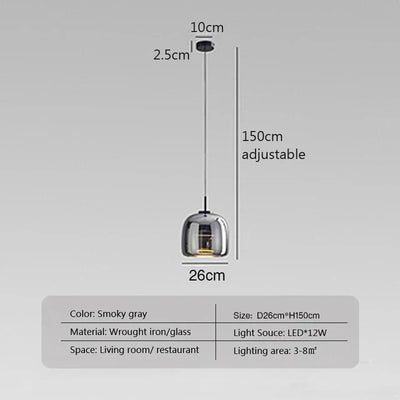 LumaNest Glass Lamp Minimalist Light for Bright Rooms - OpalDwell