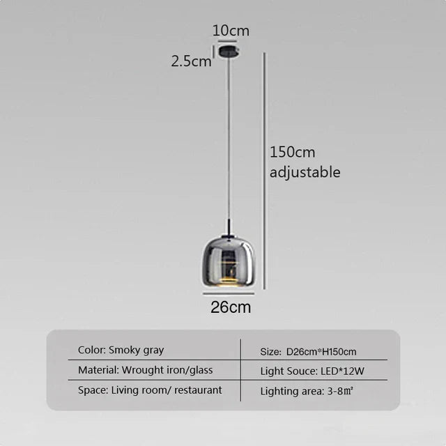LumaNest Glass Lamp Minimalist Light for Bright Rooms - OpalDwell
