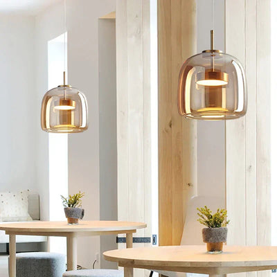 LumaNest Glass Lamp Minimalist Light for Bright Rooms - OpalDwell