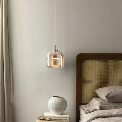 LumaNest Glass Lamp Minimalist Light for Bright Rooms - OpalDwell