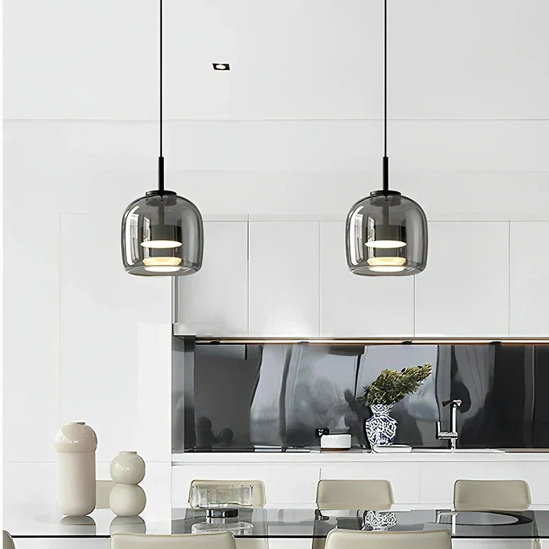 LumaNest Glass Lamp Minimalist Light for Bright Rooms - OpalDwell