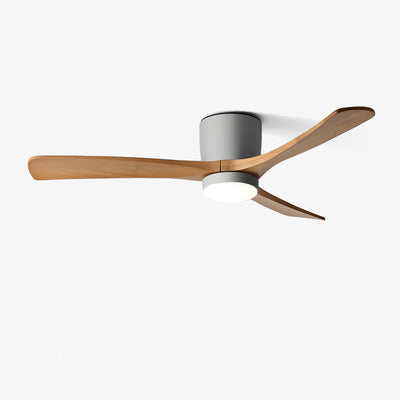 Everwood Nordic Wood Ceiling Fan Light 42 and 48 Inch LED Fixture OpalDwell