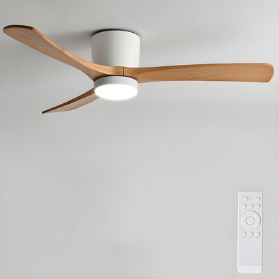Everwood Nordic Wood Ceiling Fan Light 42 and 48 Inch LED Fixture OpalDwell