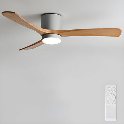 Everwood Nordic Wood Ceiling Fan Light 42 and 48 Inch LED Fixture OpalDwell