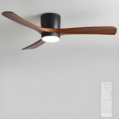 Everwood Nordic Wood Ceiling Fan Light 42 and 48 Inch LED Fixture OpalDwell