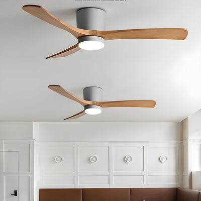 Everwood Nordic Wood Ceiling Fan Light 42 and 48 Inch LED Fixture OpalDwell