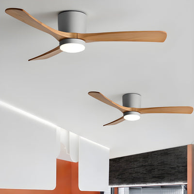 Everwood Nordic Wood Ceiling Fan Light 42 and 48 Inch LED Fixture OpalDwell