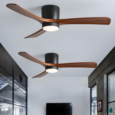 Everwood Nordic Wood Ceiling Fan Light 42 and 48 Inch LED Fixture OpalDwell