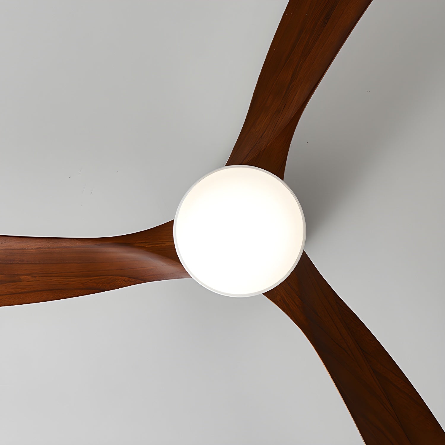 Everwood Nordic Wood Ceiling Fan Light 42 and 48 Inch LED Fixture OpalDwell