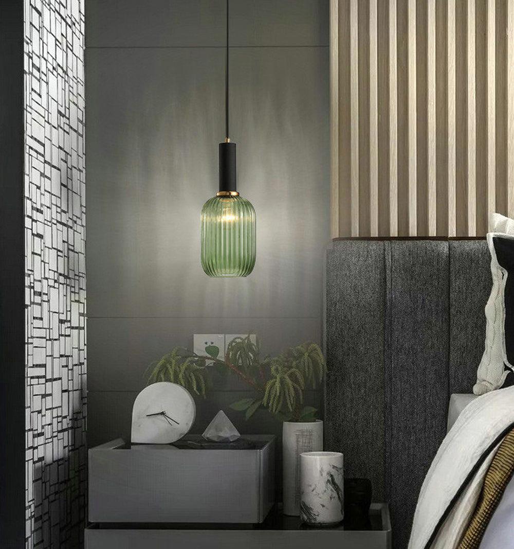 Nordic Fluted Glass Pendant Lamp for Modern Interiors OpalDwell