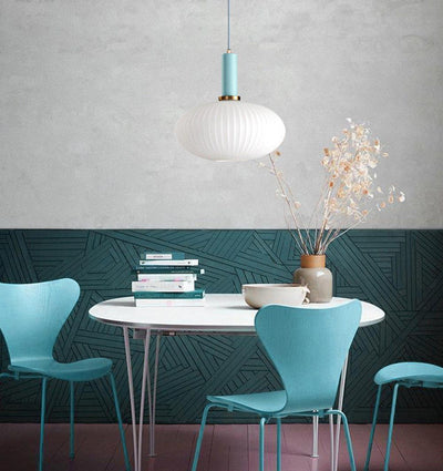 Nordic Fluted Glass Pendant Lamp for Modern Interiors OpalDwell