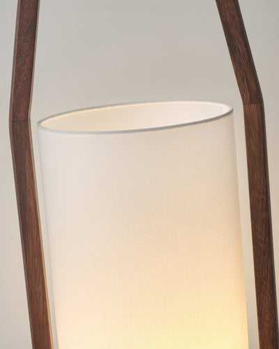HikariZen Floor Lamp, Japanese Wood, Retro Zen Glow OpalDwell