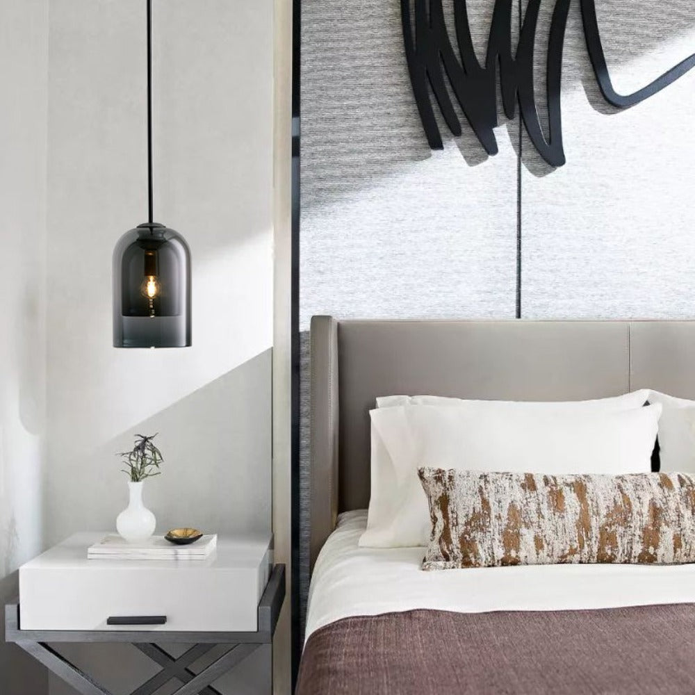 AeroLumen Glass Pendant Light Minimalist Hanging Lamp - OpalDwell