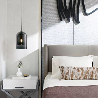 AeroLumen Glass Pendant Light Minimalist Hanging Lamp - OpalDwell