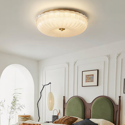 Nyra Ripple Glass Ceiling Light | Sleek Modern Glow OpalDwell