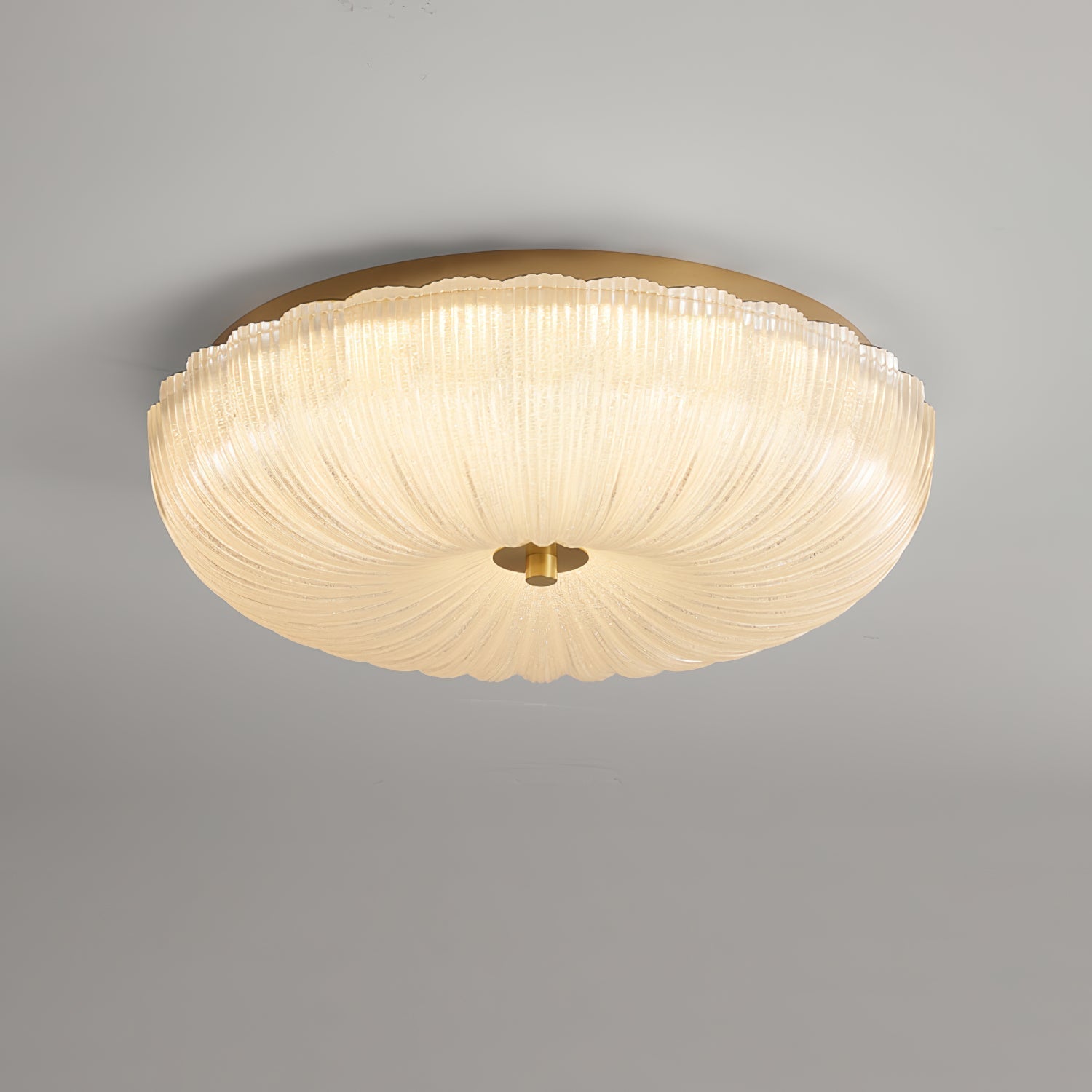 Nyra Ripple Glass Ceiling Light | Sleek Modern Glow OpalDwell