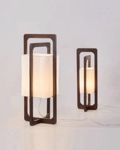 HikariZen Floor Lamp, Japanese Wood, Retro Zen Glow OpalDwell