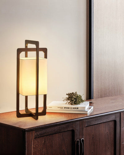 HikariZen Floor Lamp, Japanese Wood, Retro Zen Glow OpalDwell