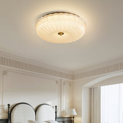 Nyra Ripple Glass Ceiling Light | Sleek Modern Glow OpalDwell