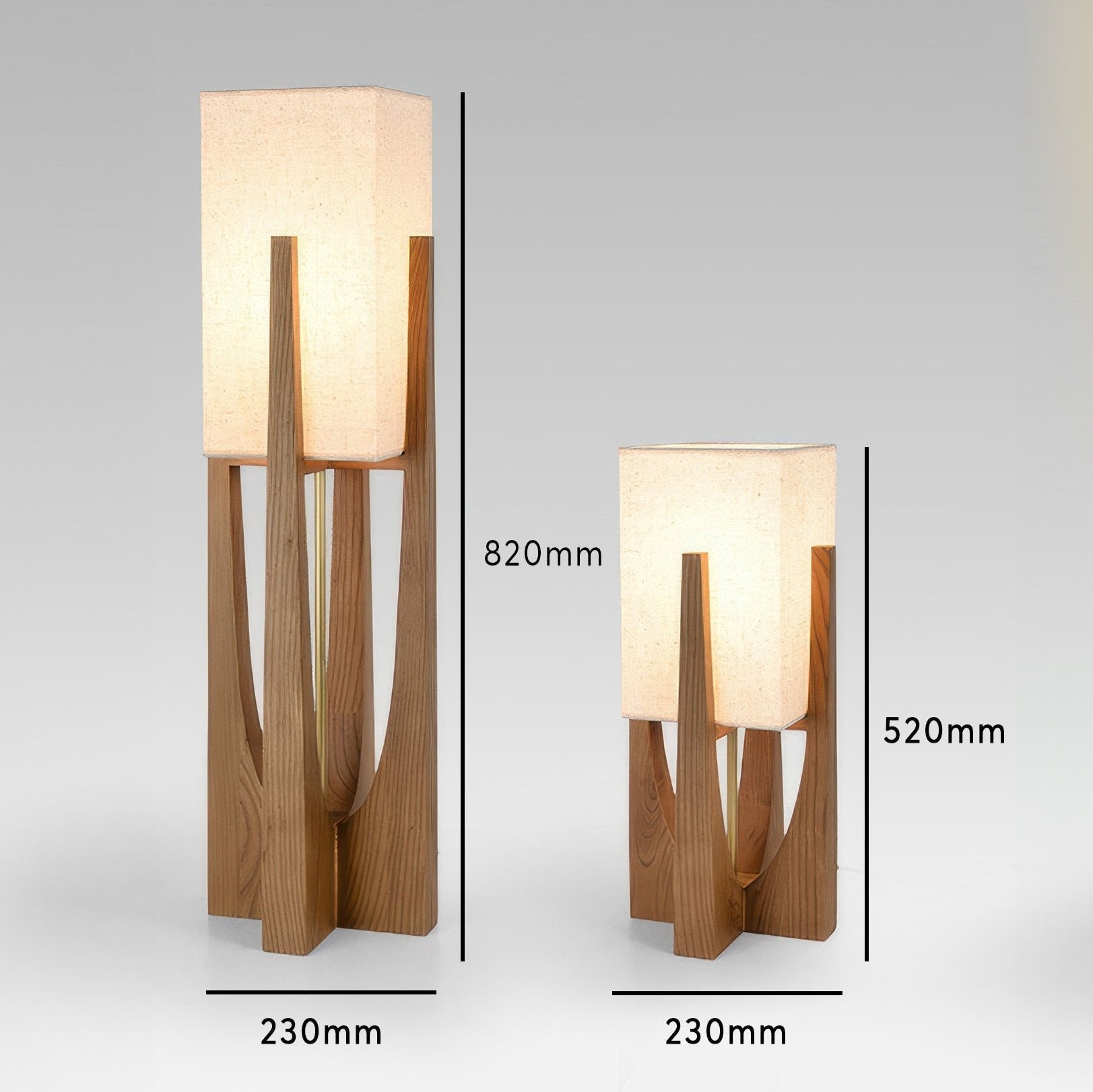 Caelum Solid Walnut Floor Lamp With Linen Shade for Living Rooms OpalDwell