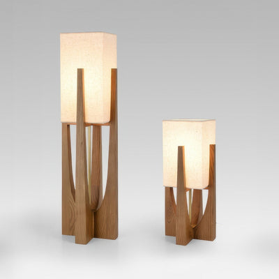 Caelum Solid Walnut Floor Lamp With Linen Shade for Living Rooms OpalDwell