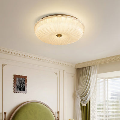 Nyra Ripple Glass Ceiling Light | Sleek Modern Glow OpalDwell